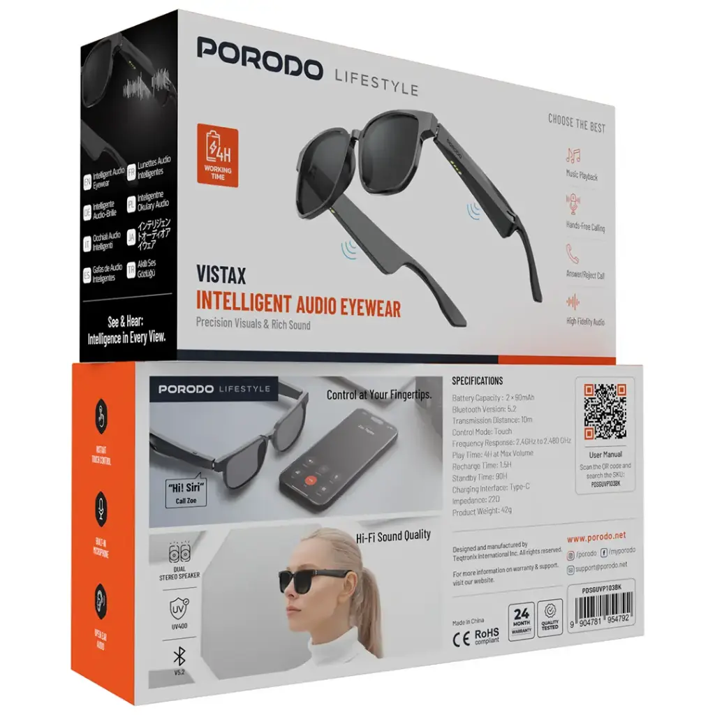 Lunettes audio intelligentes - Noir – Image 2